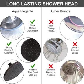 img 2 attached to 🚿 8 Inch Large Rainfall Shower Head with High Flow, 2.5 GPM - Oil-Rubbed Bronze Finish - Pressure Boosting Overhead Showerhead