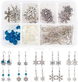 img 4 attached to SUNNYCLUE Snowflake Earrings Findings Bridesmaid