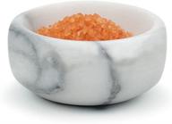 herb salt bowl white marble logo