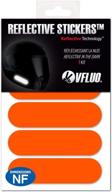 🍊 vfluo colors standard: retro reflective 4 stickers kit for motorcycle helmets - 3m technology - orange logo