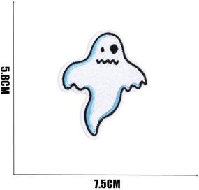img 3 attached to Halloween Iron on Patches - Morale Patches for Clothing, Jeans, Jackets, and Backpack Repair - Aesthetic Halloween Decoration - Iron on Decals - Embroidery Cloth - Ghost 1
