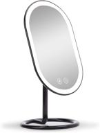 💄 fancii vera (obsidian) led lighted vanity makeup mirror - rechargeable & cordless, 3 dimmable light settings, dual magnification - ultimate illuminated cosmetic mirror logo