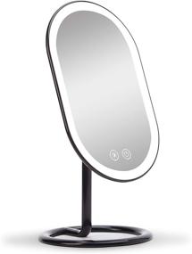 img 4 attached to 💄 Fancii Vera (Obsidian) LED Lighted Vanity Makeup Mirror - Rechargeable & Cordless, 3 Dimmable Light Settings, Dual Magnification - Ultimate Illuminated Cosmetic Mirror