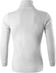 img 2 attached to 👔 High-Quality Turtleneck Men's Long Sleeve Thermal Underwear Sweater: Black White Base Layer Shirt