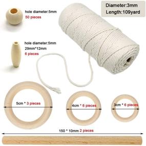 img 3 attached to 🧵 Complete Macrame Starter Kit: Ewparts Macrame Kits for Adults with 3mm Cord, Beads, Rings, and Rods - Ideal for Beginners, Plant Hanger Projects