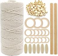 🧵 complete macrame starter kit: ewparts macrame kits for adults with 3mm cord, beads, rings, and rods - ideal for beginners, plant hanger projects logo