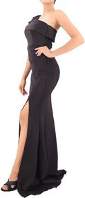 img 3 attached to 👗 Thick Stretchable One Shoulder Evening Gown Dress – True-to-Size Elegance