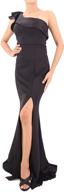 👗 thick stretchable one shoulder evening gown dress – true-to-size elegance logo