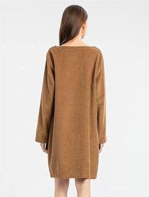 img 2 attached to 👗 Stylish Oversize Tunic Dress: Mordenmiss Women's Corduroy Casual Long Sleeve Shirt Dresses with Convenient Pockets