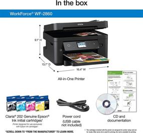 img 1 attached to Epson WF-2860 All-in-One Wireless Color Printer: Scanner, Copier, 🖨️ Fax, Ethernet, Wi-Fi Direct & NFC, Amazon Dash Replenishment Ready