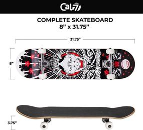 img 3 attached to 🛹 Cal 7 Standard Skateboard Complete Deck - 7.5-8-Inch