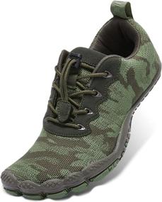 img 4 attached to 👣 Barefoot Minimalist Trail Running Shoes for Men - Racqua Trekking Athletic Shoes