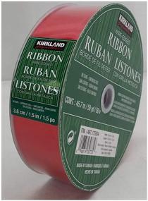 img 3 attached to Kirkland Wire Edged Ribbon Red 50 yards 1.5 inches for Stunning Decorations and Crafts