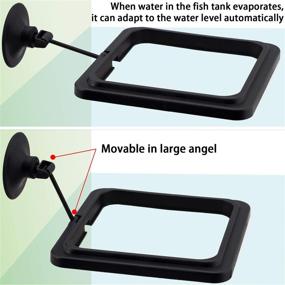 img 1 attached to 🐠 2 Pack Fish Feeding Ring for Aquarium Fish - Floating Food Feeder, Square Shape with Suction Cup by OIIKI