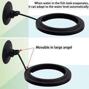 img 2 attached to 🐠 2 Pack Fish Feeding Ring for Aquarium Fish - Floating Food Feeder, Square Shape with Suction Cup by OIIKI