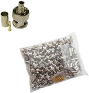 🔌 cnaweb 100-pack of bnc male hex crimp-on connectors for rg59/62 cables logo