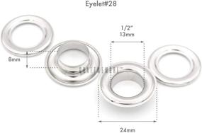 img 3 attached to 🔒 CRAFTMEMORE 1/2-Inch (13mm) Grommets Eyelets with Washers - 50 Sets for Leather, Tarp, Canvas (Antique Brass)