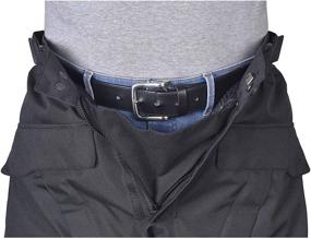 img 1 attached to Premium Men's Motorcycle Waterproof Over-Pants: 👖 Full Side Zip, Removable CE Armor, Black