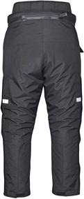 img 2 attached to Premium Men's Motorcycle Waterproof Over-Pants: 👖 Full Side Zip, Removable CE Armor, Black