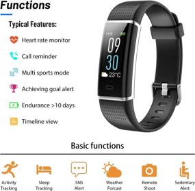 img 3 attached to 🌟 Binken Smart Watch: Fitness Tracker + Heart Rate Monitor, 1.3" Touch Screen Waterproof Pedometer Smartwatch with Sleep Monitor - Step Counter for Women and Men