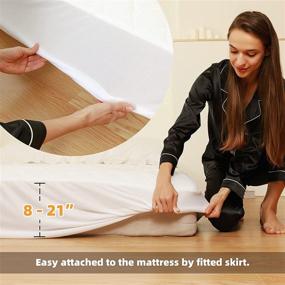 img 1 attached to 🔥 MAKATZ Queen Size Heated Mattress Pad - Adjustable Zone Heating with 8 Heat Settings, Electric Mattress Pad with Quilted Design, Fits Up to 21 Inch