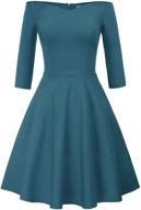 👗 grace karin women's off shoulder pleated flared a-line cocktail party dress: elegant and feminine fashion for special occasions logo