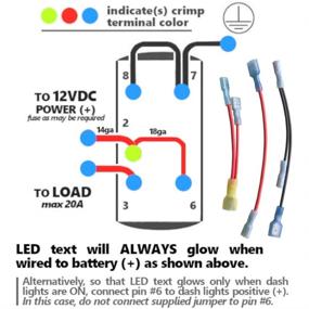 img 1 attached to MGI SpeedWare LED Rocker Switch ON-Off, 20A 12vDC, 5-Pin - Laser Etched Backup Lights (Red) with Jumper Wires