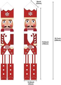 img 3 attached to Outdoor Nutcracker Christmas Decorations - Life Size Soldier Model 🎅 Nutcracker Banners for Front Door, Porch, and Garden - Xmas Ornament