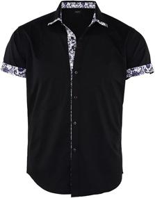 img 4 attached to Collared Button-Up Men's Clothing: Jandukar Sleeve Shirts