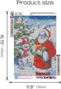 img 3 attached to 🎅 Рождественский набор для творчества 5D Diamond Painting для взрослых - дизайн Санта-Клауса с кристальной мозаикой - 11,8 x 15,7 дюймов