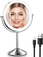 💄 benbilry 8 inch lighted makeup mirror - 1x/10x magnifying vanity mirror with adjustable brightness and 3 color modes - cordless touch control mirror with 360° rotation - rechargeable and seo-friendly logo