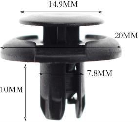 img 3 attached to 🔧 100 шт. MOTOALL Крепежные клипсы для переднего крыла, бампера и защиты бампера для Honda Acura из нейлона - отверстие 8 мм, 91512-SX0-003