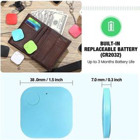 img 2 attached to 6-Piece Key Finder Set with Keychains - Bluetooth Smart Tracker for Purse, Wallet, Phone, Key, Item, Pets, Children Locating - Anti-Lost Tag