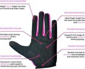 img 2 attached to 🚴 LuxoBike Cycling Gloves: Lightweight, Breathable Full Finger Sports Gloves for Women - Shock Absorbing, Touch Screen Compatible - Ideal Road Bicycle Gloves for Men