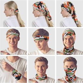 img 3 attached to 6 Pack Sun UV Protection Face Mask Neck Gaiter Windproof Scarf Sunscreen Breathable Bandana Balaclava for Sports and Outdoor Activities (Camouflage Pattern)