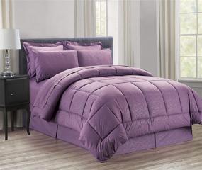 img 3 attached to 🛏️ Lavender Luxury Bed-in-a-Bag Comforter Set – Complete 8-Piece Set, Silky Soft & Wrinkle Resistant – Elegant Comfort Design - Full/Queen Size, available on Amazon