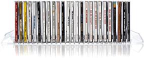 img 3 attached to 📀 Organize and Showcase Your CD Collection with a Clear Acrylic Storage Holder Rack – Holds 25 Standard CD Jewel Cases