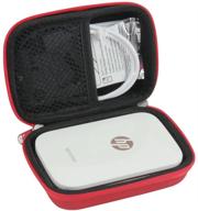 жесткий чехол hermitshell красного цвета для переноски hp sprocket portable photo printer логотип