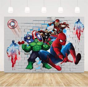 img 2 attached to Superhero Spiderman Photography Background Decoration