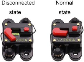 img 2 attached to Smseace 200A Manual Reset Circuit Breaker Auto Car Marine Boat Motor Audio Inline Fuse Waterproof Protect Electrical Equipment Multiple Current Options Circuit Breaker D-012-200A