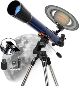 img 4 attached to 🔭 Explore the Stars: ESSLNB 525X Telescopes for Adults Astronomy with Red Dot Finderscope, 70mm Erect-Image Lens, and Phone Adapter