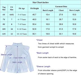 img 2 attached to 👚 Stylish Girls Ruffle Long Sleeve T-Shirt: Solid Peplum Shirt for 6-12 Years