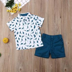 img 2 attached to 👶 Adorable Toddler Flamingo T-Shirt Outfits: Boys' Clothing Sets for a Stylish Look