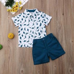 img 3 attached to 👶 Adorable Toddler Flamingo T-Shirt Outfits: Boys' Clothing Sets for a Stylish Look