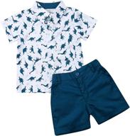 👶 adorable toddler flamingo t-shirt outfits: boys' clothing sets for a stylish look logo