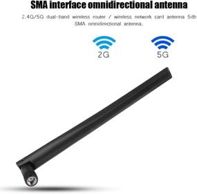 img 2 attached to 📶 3-Piece Dual-Band Router 5dBi WiFi Antenna Set High Gain SMA Antenna for Wireless LAN/WiFi Router, Compatible with ASUS RT-AC68U AC66U
