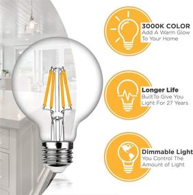 img 3 attached to Globe 💡 Dimmable Edison Light Bulbs