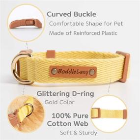 img 3 attached to Soft Cotton Adjustable Dog Collar for 🐾 Small and Medium Dogs & Cats by Boddlelang