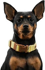 img 4 attached to Soft Cotton Adjustable Dog Collar for 🐾 Small and Medium Dogs & Cats by Boddlelang