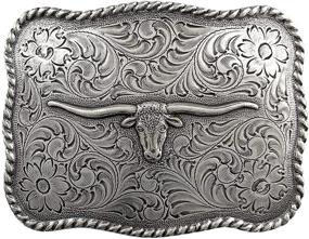 img 4 attached to 🐂 Sterling Silver Longhorn Western Buckle